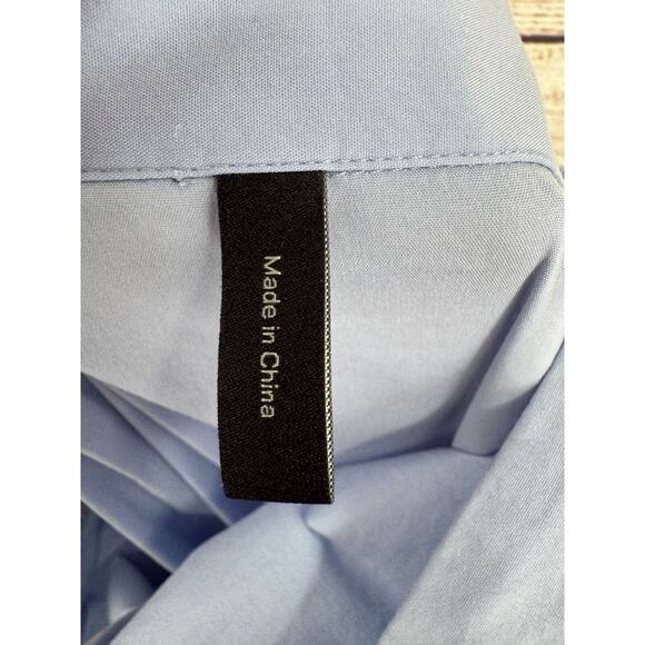 Theory Zizinna T Mini Dress Women's Size 10 Light Blue 3/4 Sleeve - Picture 9 of 12